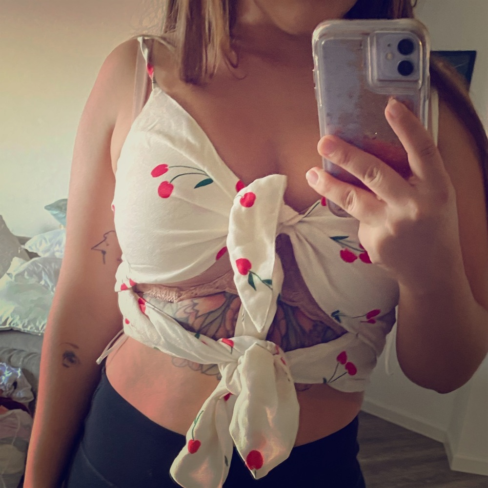 Dollskill cherry crop top